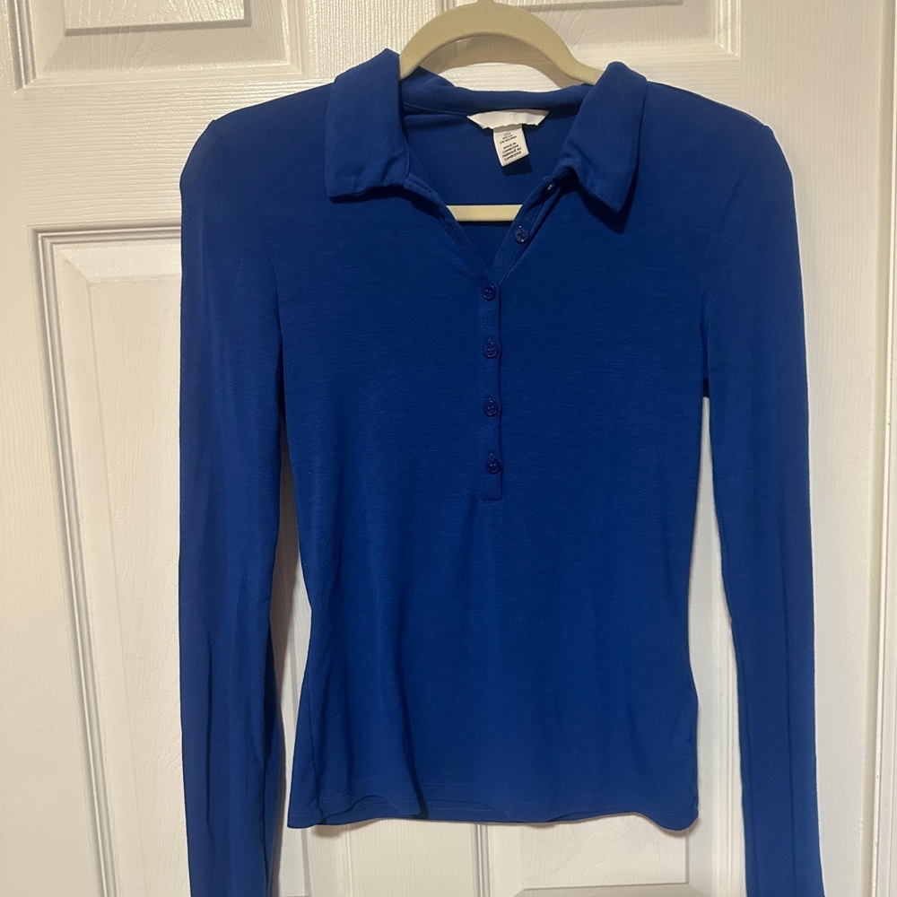 H&M Royal Blue Button Down Shirt